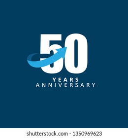 50 Year Anniversary Vector Template Design Illustration, with flat design.