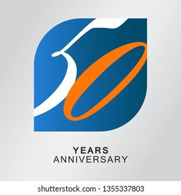 50 Year Anniversary Vector Template Design Illustration, with flat design.