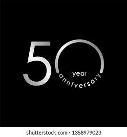 50 Year Anniversary Vector Template Design Illustration