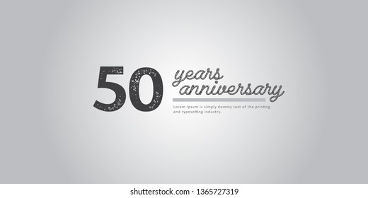 50 Year Anniversary Vector Template Design Illustration, with flat design.