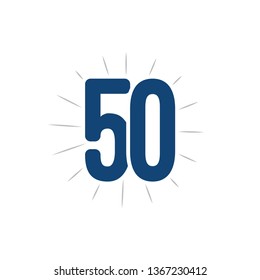 50 Year Anniversary Vector Template Design Illustration
