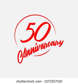 50 Year Anniversary Vector Template Design Illustration