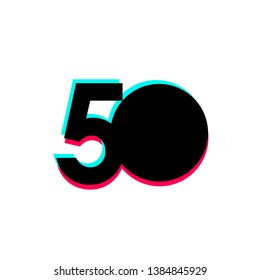 50 Year Anniversary Vector Template Design Illustration