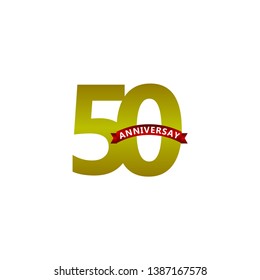 50 Year Anniversary Vector Template Design Illustration
