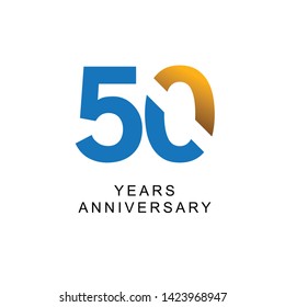 50 Year Anniversary Vector Template Design Illustration. 