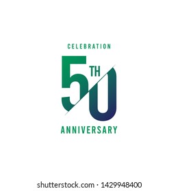 50 year anniversary vector template. Design for your celebration. Design for advertising, poster, banner or print.