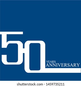 50 Year Anniversary Vector Template Design Illustration
