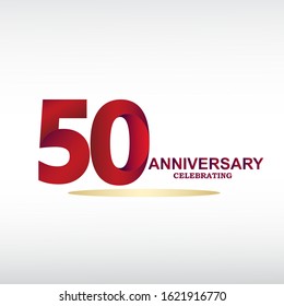 50 Year Anniversary Vector Template Design Illustration