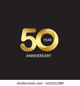 50 Year Anniversary Vector Template Design Illustration