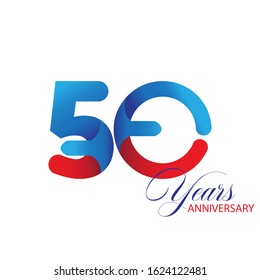50 Year Anniversary Vector Template Design Illustration