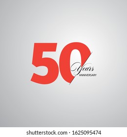 50 Year Anniversary Vector Template Design Illustration