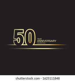 50 Year Anniversary Vector Template Design Illustration