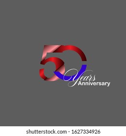 50 Year Anniversary Vector Template Design Illustration