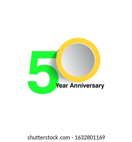50 Year Anniversary Vector Template Design Illustration