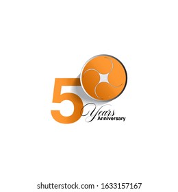 50 Year Anniversary Vector Template Design Illustration