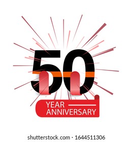 Ilustración de diseño de plantillas vectoriales de 50 años