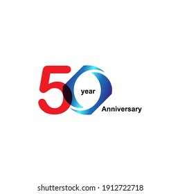 Ilustración de diseño de plantillas vectoriales de 50 años