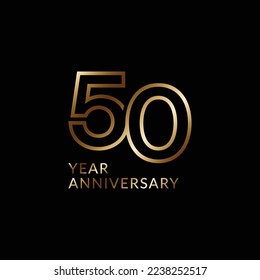 50-jährige Vektor Template Design Illustration, Template Icons, Year Icons Vector