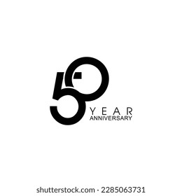 50 Year Anniversary Vector Template Design Illustration, Template Icons, Year Icons Vector