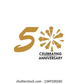 50 Year Celebrating Anniversary Vector Template Design Illustration