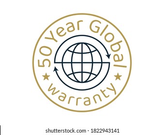 50 Year Global Warranty Images, 50 Years Worldwide Warranty Logos