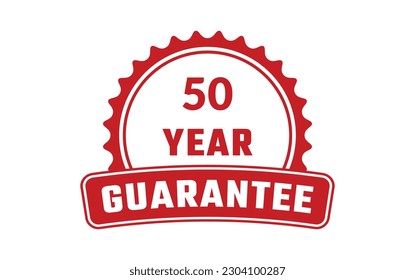 Sello de caucho de garantía de 50 años