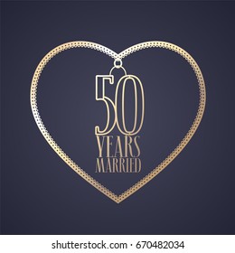 50 Years Anniversary Being Married Vector Stock Vector (Royalty Free ...