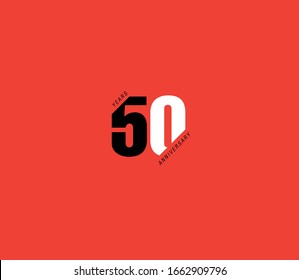 50 years anniversary or birthday celebration design template Vector.