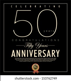 50 years Anniversary black background