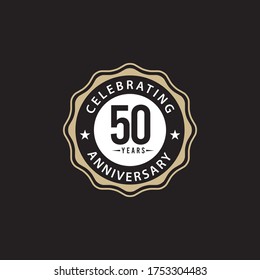 50 Years Anniversary Celebrating Vector Template Design Illustration