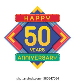 50 Years Anniversary Celebration Design.
