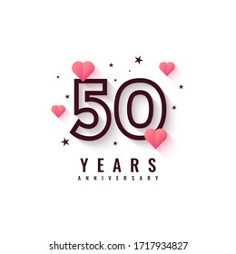 50 Years Anniversary Celebration Illustration Template Design. Vector Eps 10