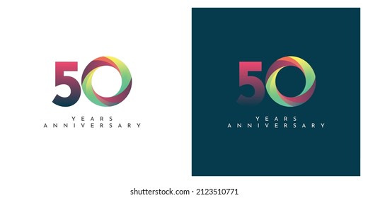 50 Years Anniversary Celebration Illustration Template Design