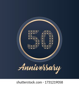 50 years anniversary celebration logo vector template design