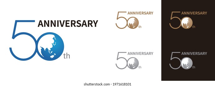 50 Years Anniversary Celebration Logo Design