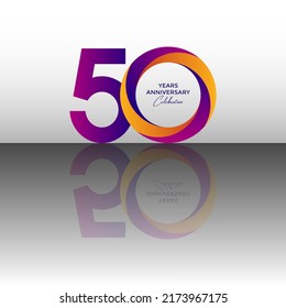 50 years anniversary celebration logo design template vector