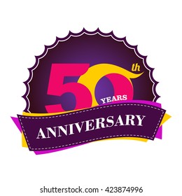 50 Years Anniversary Celebration Logo Design Stock Vector (Royalty Free ...