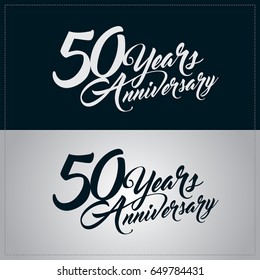 50 years anniversary celebration logotype