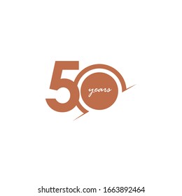 50 Years Anniversary Celebration Number Vector Template Design Illustration