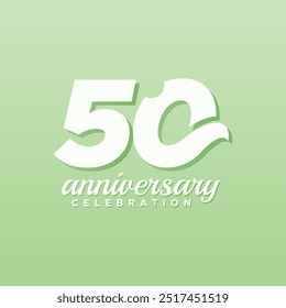 50 Years Anniversary Celebration Number Vector Design Collection