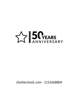 50 Years Anniversary Celebration Simple Logo