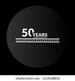 50 years anniversary celebration simple logo