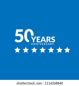 50 years anniversary celebration simple logo