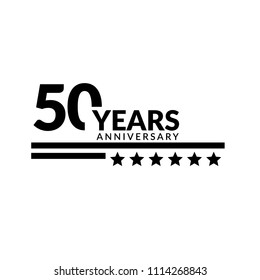 50 years anniversary celebration simple logo