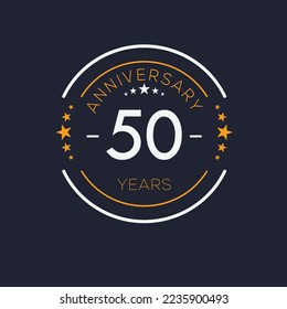 50 years anniversary celebration template, Vector illustration.