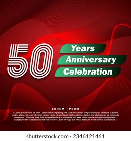50 years anniversary celebration template design illustration