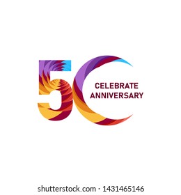 50 Years Anniversary Celebration Vector Template Design Illustration