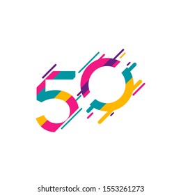 50 Jahre Jubiläum Feier Vektorillustration Template Design Illustration