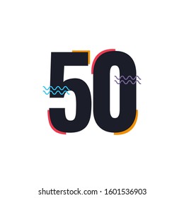 50 Years Anniversary Celebration Vector Template Design Illustration Logo Icon