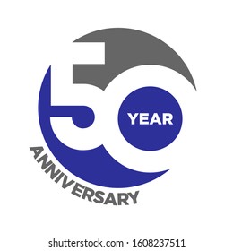 50 Years Anniversary Celebration Vector Template Design Illustration